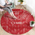 Wales Rugby Personalised Round Carpet Heraldic Dragon Basic Red