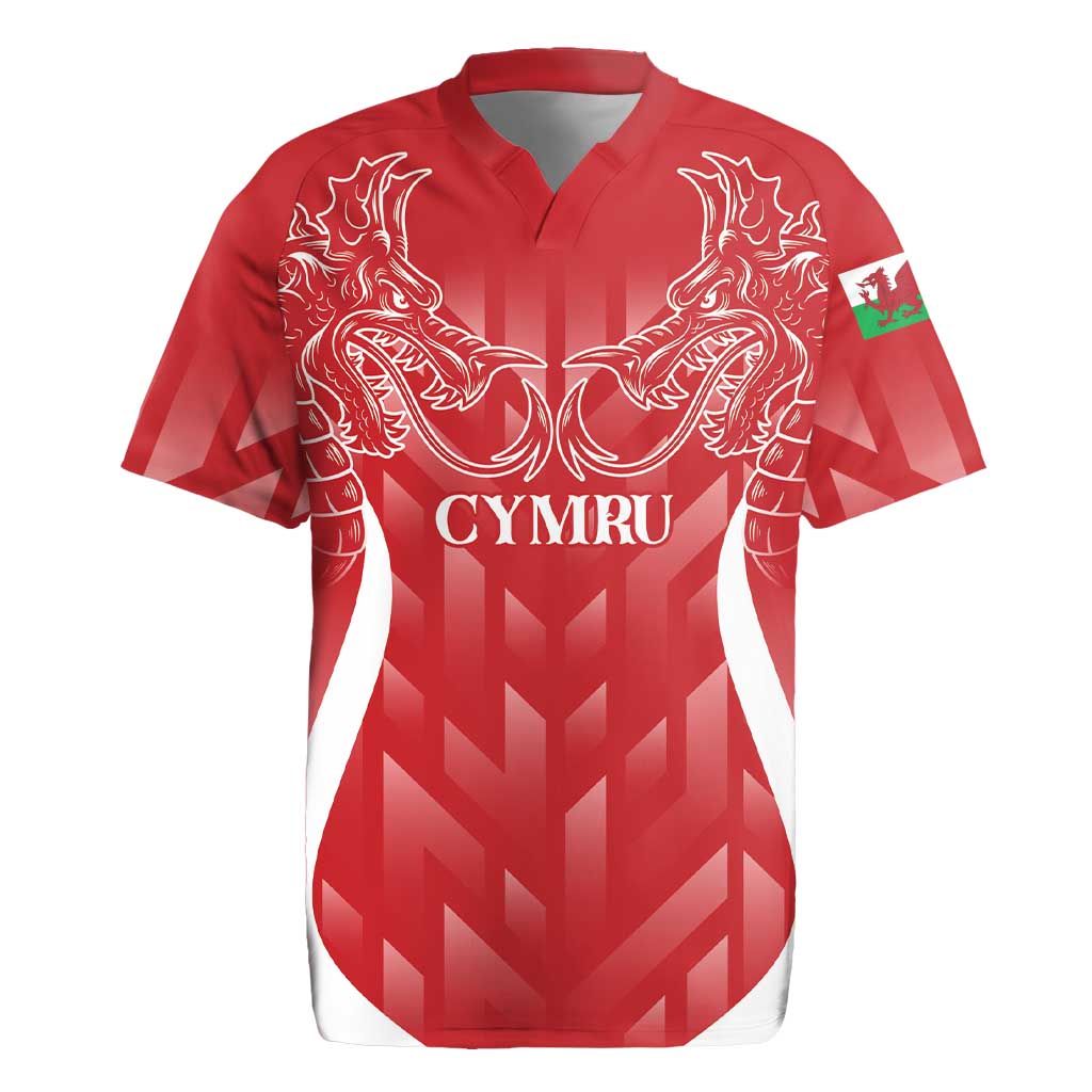 Wales Rugby Personalised Rugby Jersey Heraldic Dragon Basic Red