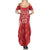 Wales Rugby Personalised Summer Maxi Dress Heraldic Dragon Basic Red