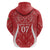 Wales Rugby Personalised Zip Hoodie Heraldic Dragon Basic Red