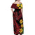 Wales Cymru Am Byth Off Shoulder Maxi Dress Dragon & Daffodil - Wonder Print Shop