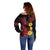 Wales Cymru Am Byth Off Shoulder Sweater Dragon & Daffodil