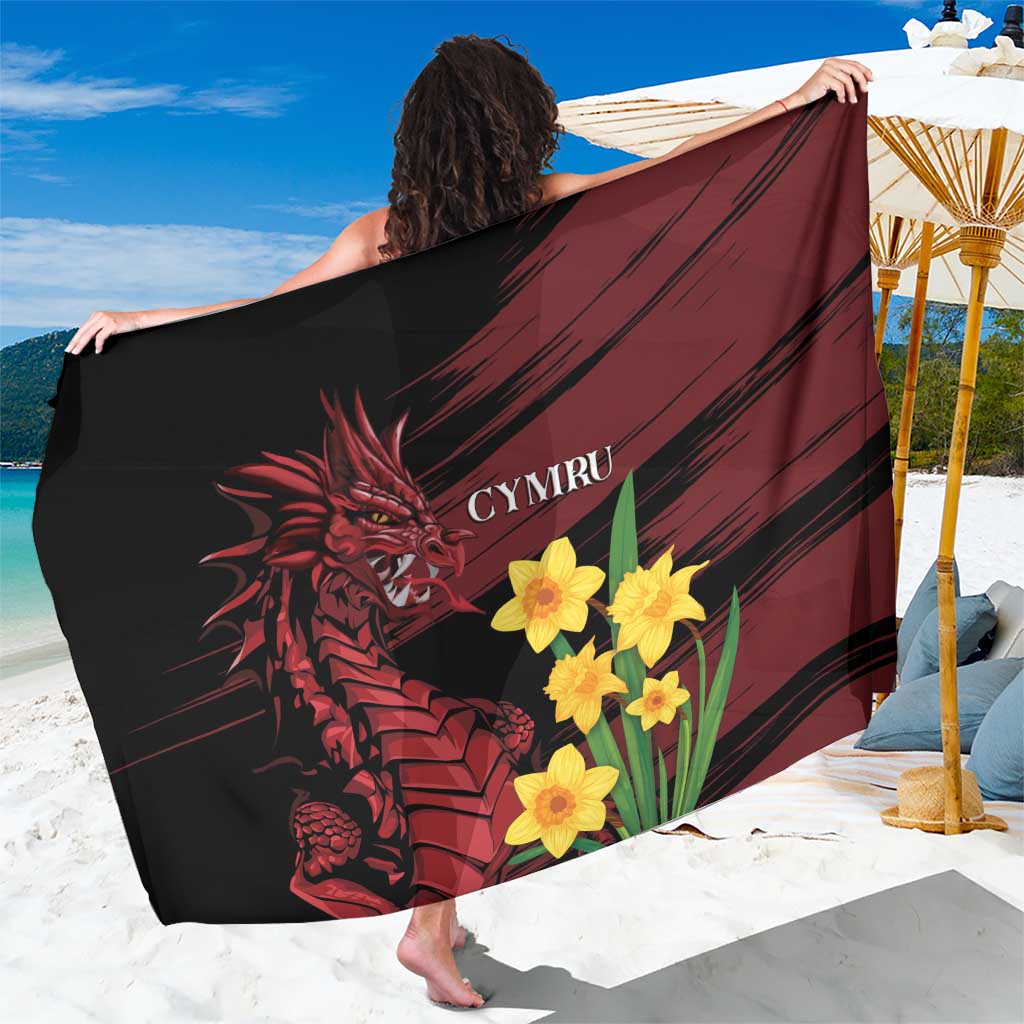 Wales Cymru Am Byth Sarong Dragon & Daffodil