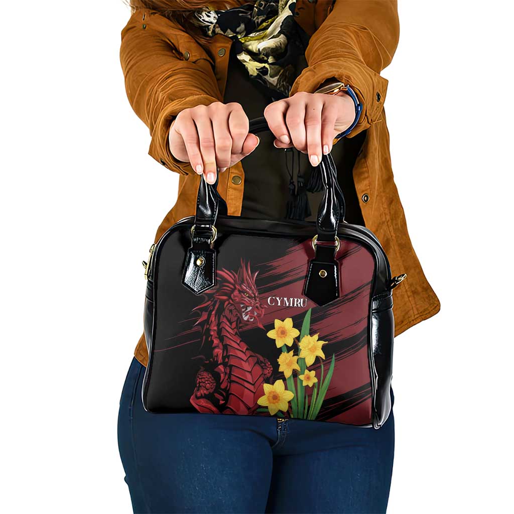 Wales Cymru Am Byth Shoulder Handbag Dragon & Daffodil - Wonder Print Shop