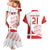 Custom Denmark Football Couples Matching Mermaid Dress and Hawaiian Shirt Come On Danish Dynamite LT9 - Wonder Print Shop