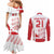 Custom Denmark Football Couples Matching Mermaid Dress and Long Sleeve Button Shirt Come On Danish Dynamite