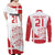 Custom Denmark Football Couples Matching Off Shoulder Maxi Dress and Long Sleeve Button Shirt Come On Danish Dynamite LT9 - Wonder Print Shop