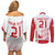 Custom Denmark Football Couples Matching Off Shoulder Short Dress and Long Sleeve Button Shirt Come On Danish Dynamite LT9 - Wonder Print Shop