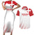 Custom Denmark Football Couples Matching Short Sleeve Bodycon Dress and Hawaiian Shirt Come On Danish Dynamite LT9 - Wonder Print Shop