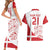 Custom Denmark Football Couples Matching Short Sleeve Bodycon Dress and Hawaiian Shirt Come On Danish Dynamite LT9 - Wonder Print Shop