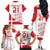 Custom Denmark Football Family Matching Off The Shoulder Long Sleeve Dress and Hawaiian Shirt Come On Danish Dynamite - Wonder Print Shop