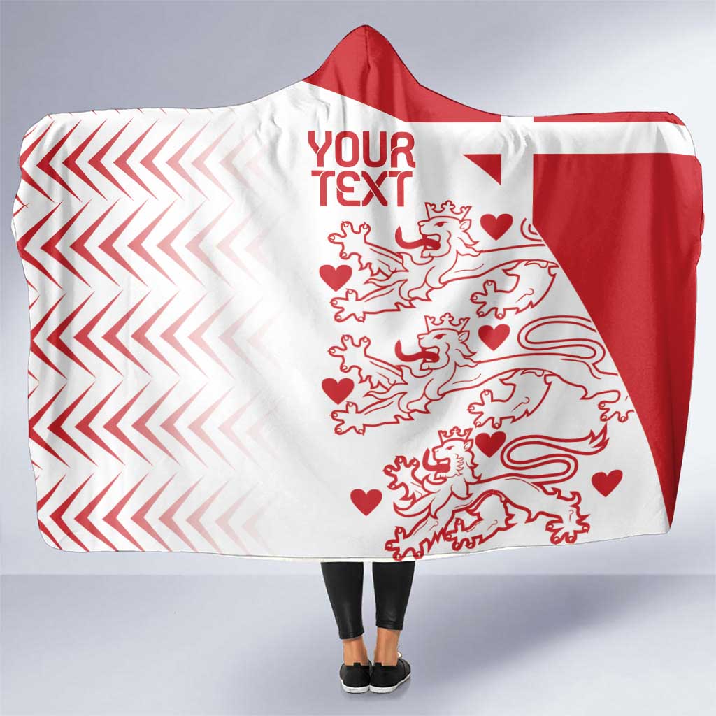 Custom Denmark Football Hooded Blanket Come On Danish Dynamite