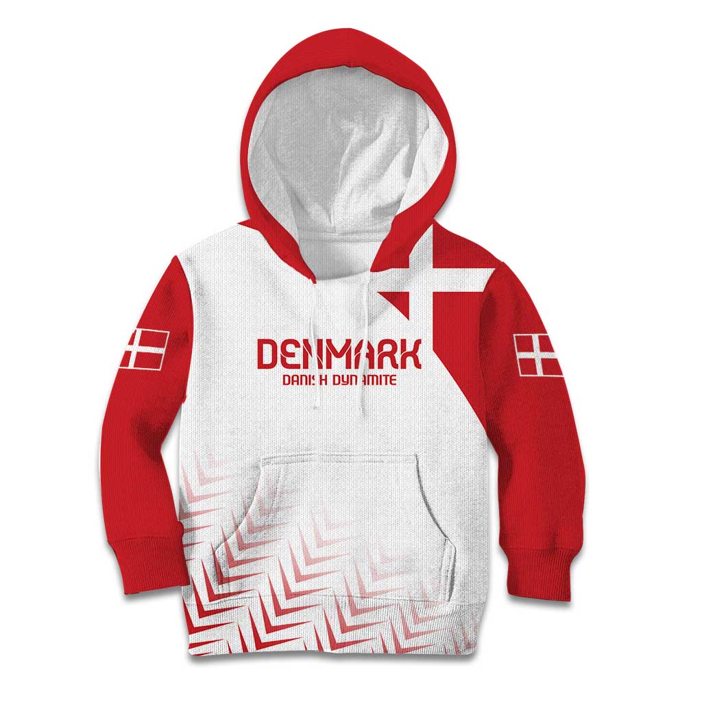 Custom Denmark Football Kid Hoodie Come On Danish Dynamite - Wonder Print Shop