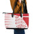 Custom Denmark Football Leather Tote Bag Come On Danish Dynamite - Wonder Print Shop