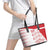 Custom Denmark Football Leather Tote Bag Come On Danish Dynamite - Wonder Print Shop