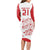 Custom Denmark Football Long Sleeve Bodycon Dress Come On Danish Dynamite - Wonder Print Shop