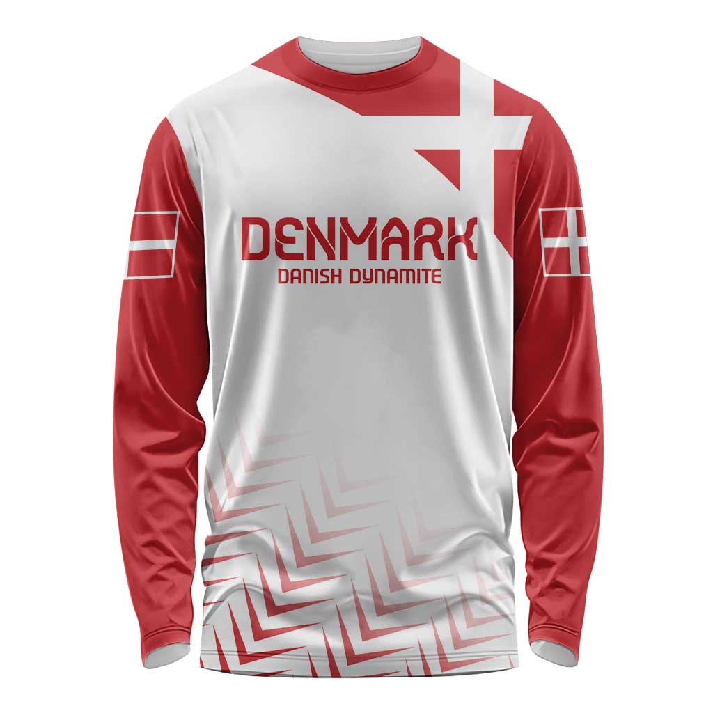 Custom Denmark Football Long Sleeve Shirt Come On Danish Dynamite - Wonder Print Shop