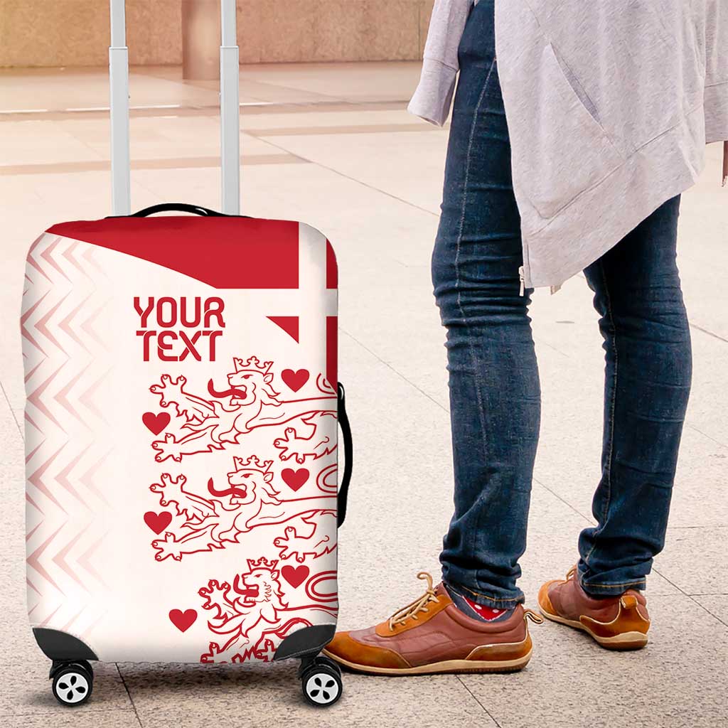 Custom Denmark Football Luggage Cover Come On Danish Dynamite - Wonder Print Shop