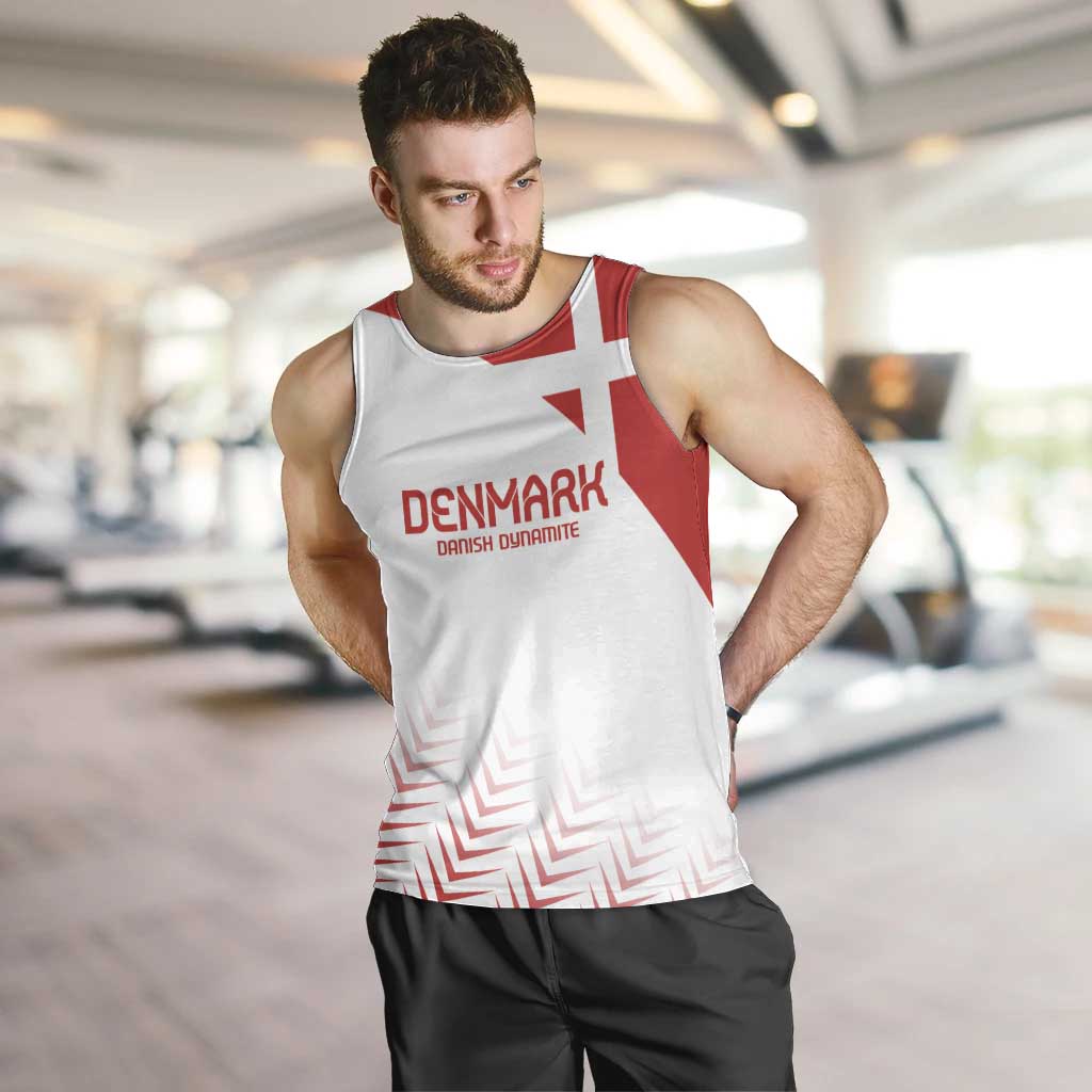 Custom Denmark Football Men Tank Top Come On Danish Dynamite - Wonder Print Shop