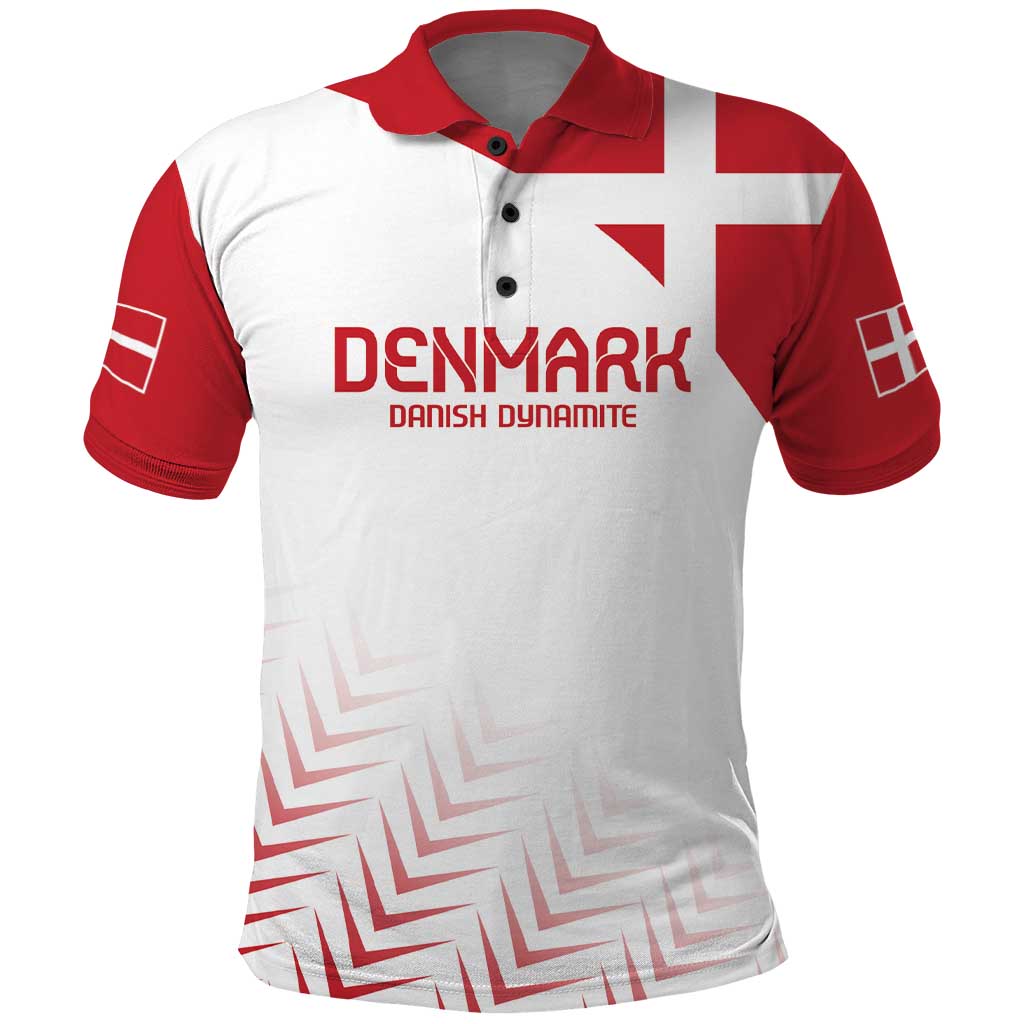 Custom Denmark Football Polo Shirt Come On Danish Dynamite - Wonder Print Shop