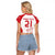 Custom Denmark Football Raglan Cropped T Shirt Come On Danish Dynamite