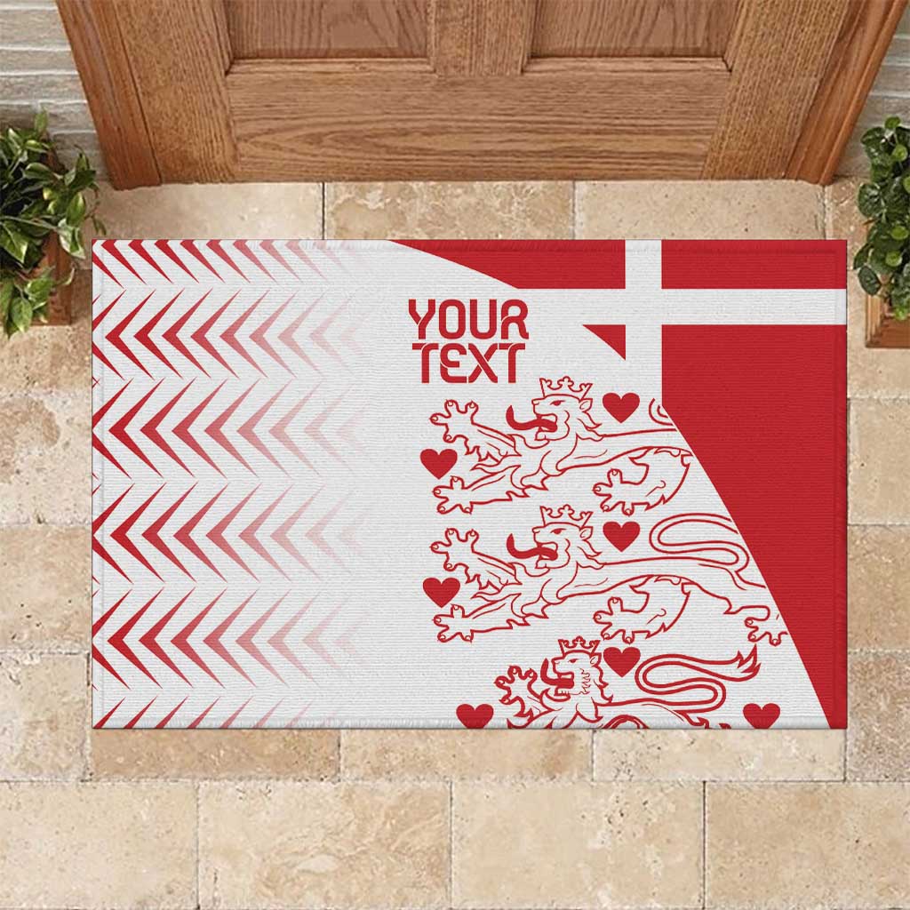 Custom Denmark Football Rubber Doormat Come On Danish Dynamite