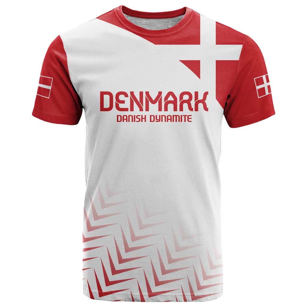 Custom Denmark Football T Shirt Come On Danish Dynamite