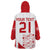 Custom Denmark Football Wearable Blanket Hoodie Come On Danish Dynamite