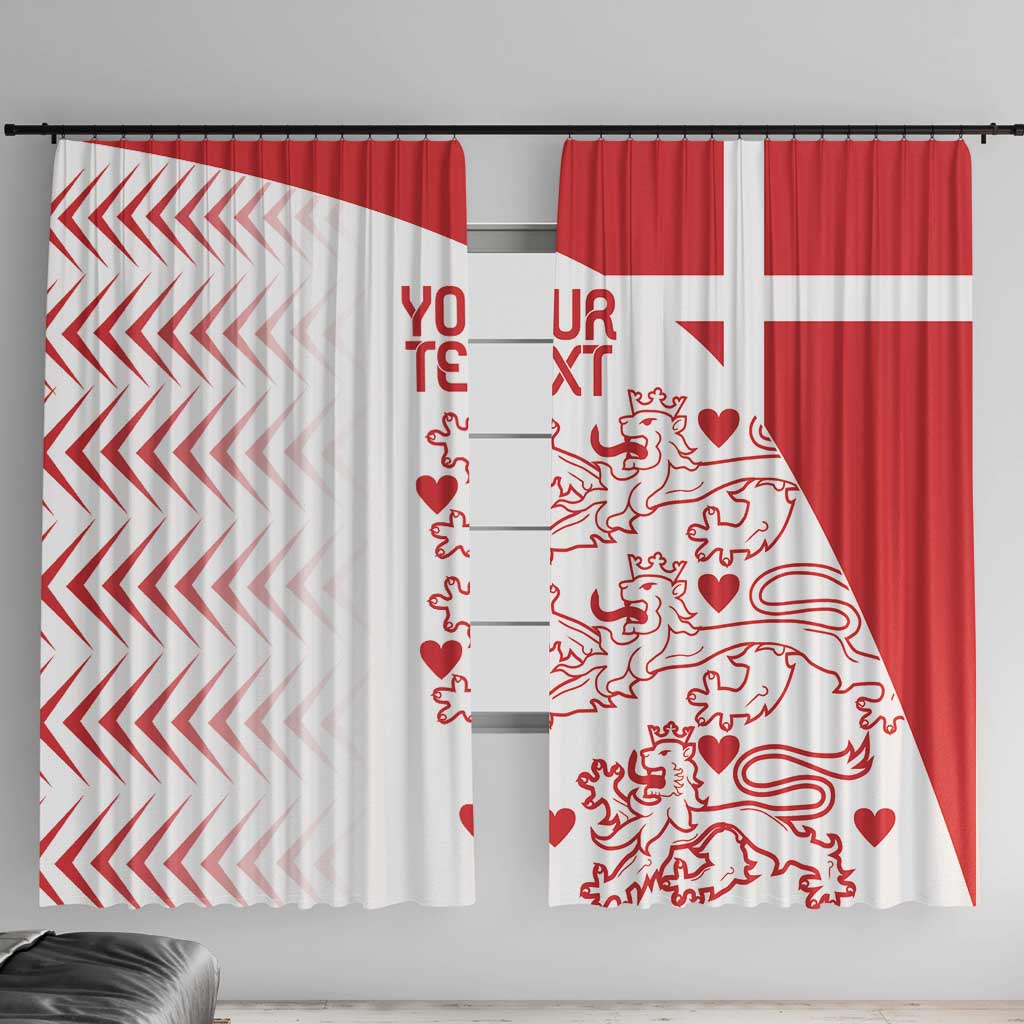 Custom Denmark Football Window Curtain Come On Danish Dynamite