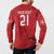 Custom Denmark Football Button Sweatshirt With Coat of Arm LT9 - Wonder Print Shop