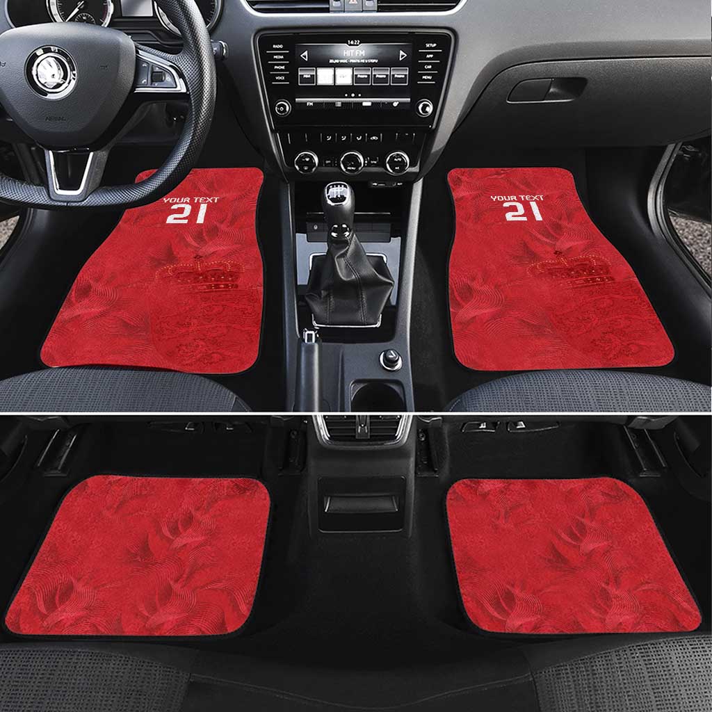 Custom Denmark Football Car Mats With Coat of Arm LT9 - Wonder Print Shop