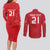 Custom Denmark Football Couples Matching Long Sleeve Bodycon Dress and Long Sleeve Button Shirt With Coat of Arm LT9 - Wonder Print Shop