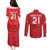 Custom Denmark Football Couples Matching Puletasi and Long Sleeve Button Shirt With Coat of Arm LT9 - Wonder Print Shop