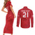 Custom Denmark Football Couples Matching Short Sleeve Bodycon Dress and Long Sleeve Button Shirt With Coat of Arm LT9 - Wonder Print Shop