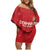 Custom Denmark Football Family Matching Off Shoulder Short Dress and Hawaiian Shirt With Coat of Arm LT9 - Wonder Print Shop