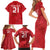 Custom Denmark Football Family Matching Short Sleeve Bodycon Dress and Hawaiian Shirt With Coat of Arm - Wonder Print Shop