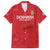 Custom Denmark Football Family Matching Short Sleeve Bodycon Dress and Hawaiian Shirt With Coat of Arm - Wonder Print Shop