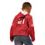 Custom Denmark Football Kid Hoodie With Coat of Arm - Wonder Print Shop