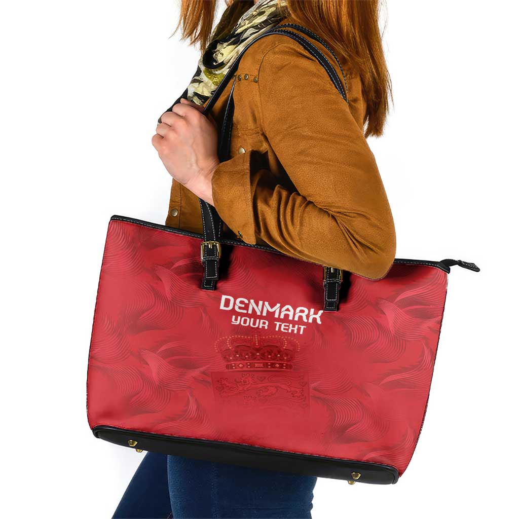 Custom Denmark Football Leather Tote Bag With Coat of Arm - Wonder Print Shop