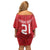 Custom Denmark Football Off Shoulder Short Dress With Coat of Arm - Wonder Print Shop