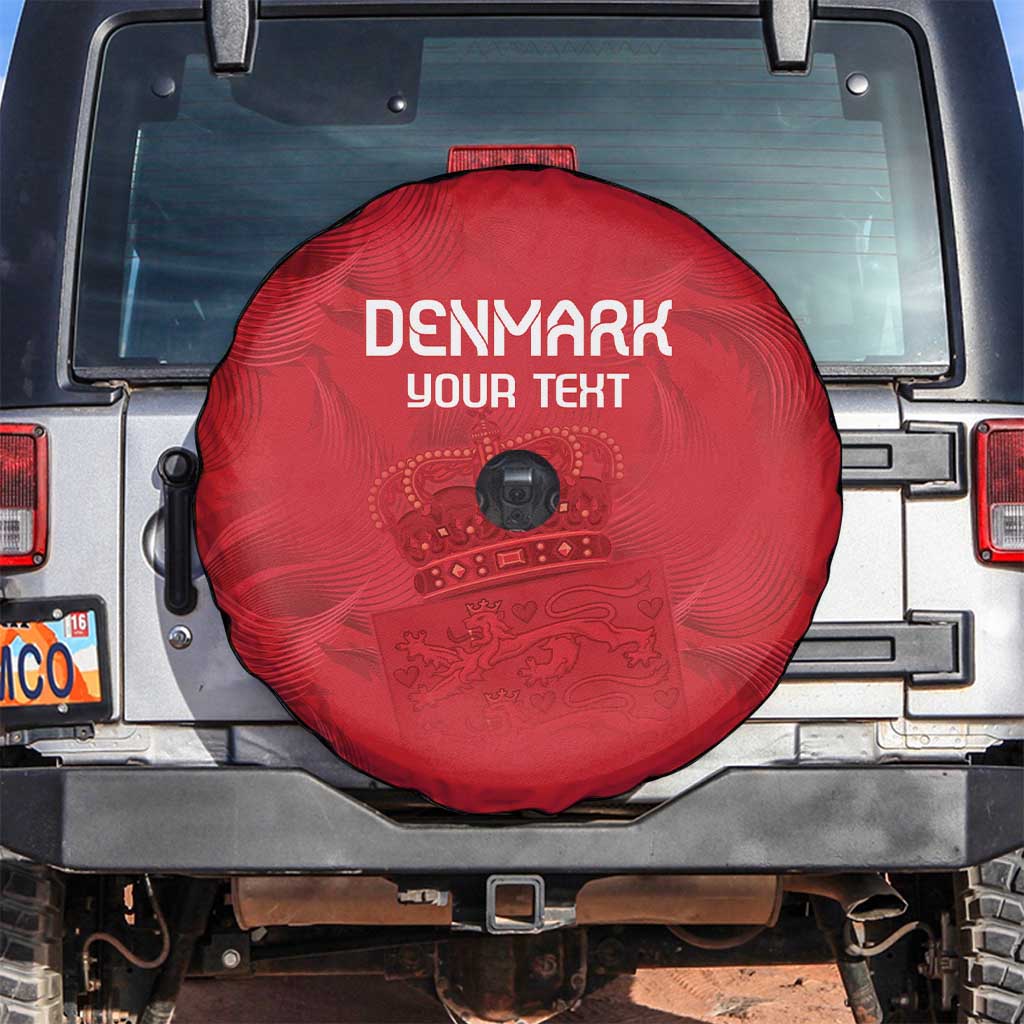 Custom Denmark Football Spare Tire Cover With Coat of Arm