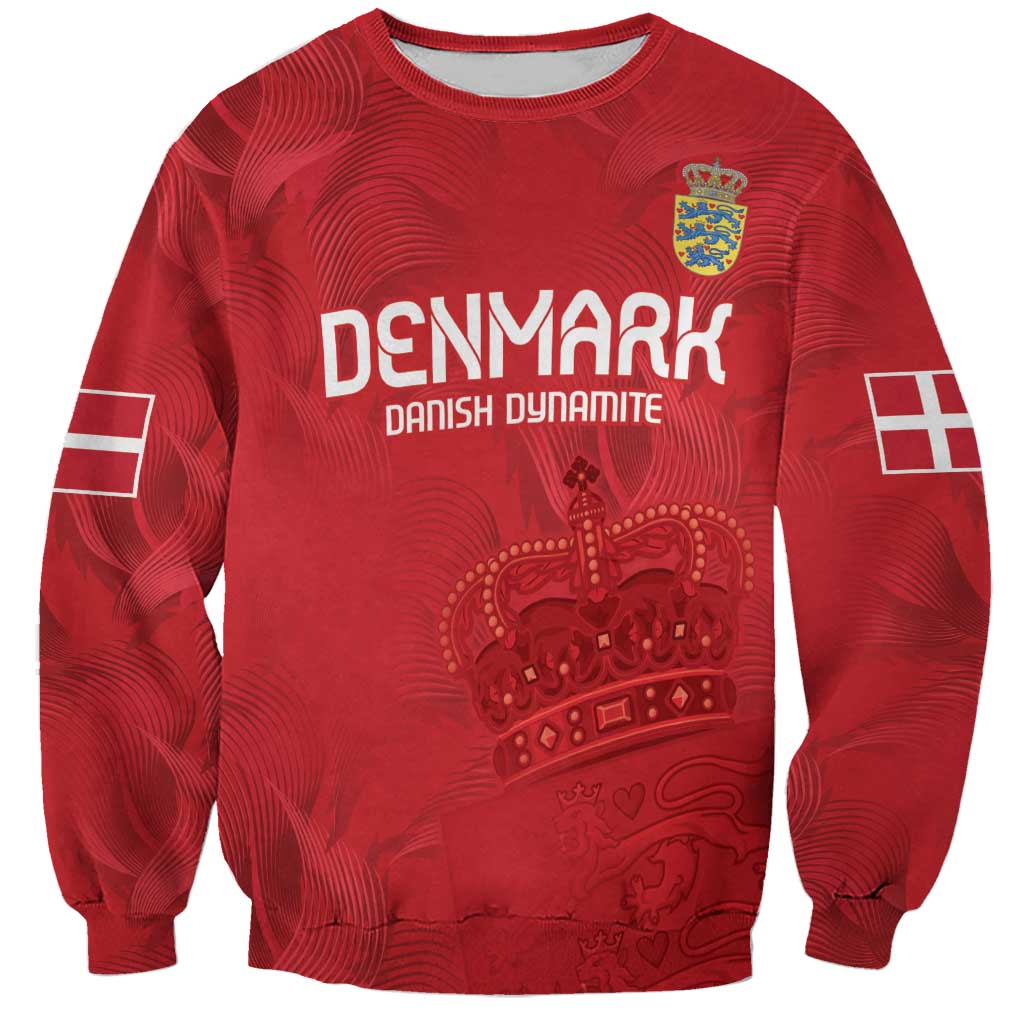 Custom Denmark Football Sweatshirt With Coat of Arm