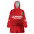 Custom Denmark Football Wearable Blanket Hoodie With Coat of Arm