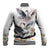 Denmark Mute Swan Baseball Jacket With Chamomile Daisy Flowers LT9 - Wonder Print Shop