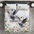 Denmark Mute Swan Bedding Set With Chamomile Daisy Flowers LT9 - Wonder Print Shop