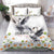 Denmark Mute Swan Bedding Set With Chamomile Daisy Flowers LT9 - Wonder Print Shop