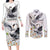 Denmark Mute Swan Couples Matching Long Sleeve Bodycon Dress and Long Sleeve Button Shirt With Chamomile Daisy Flowers LT9 - Wonder Print Shop