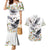 Denmark Mute Swan Couples Matching Mermaid Dress and Hawaiian Shirt With Chamomile Daisy Flowers LT9 - Wonder Print Shop