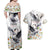 Denmark Mute Swan Couples Matching Off Shoulder Maxi Dress and Hawaiian Shirt With Chamomile Daisy Flowers LT9 - Wonder Print Shop