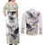 Denmark Mute Swan Couples Matching Off Shoulder Maxi Dress and Long Sleeve Button Shirt With Chamomile Daisy Flowers LT9 - Wonder Print Shop